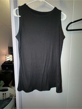 Lane Bryant Black Ribbed Sleeveless Tank